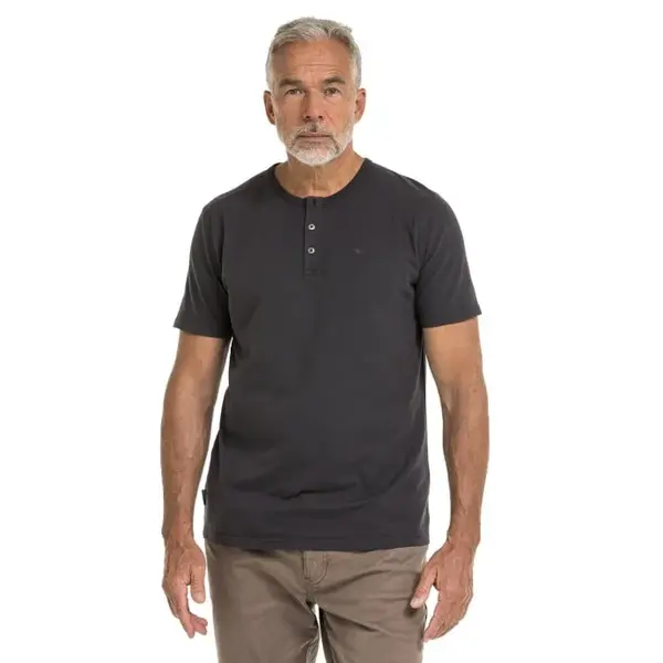 Bushman Pánské henley tričko Wray II, tmavě šedé XXXL