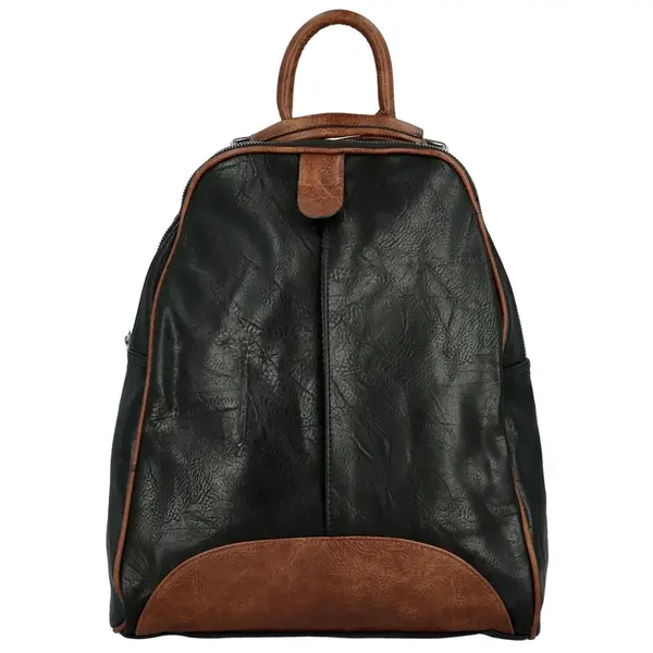 Dámský kabelko/batůžek černo/hnědý - Paolo bags Matti
