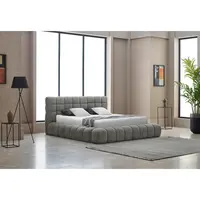 Livetastic ČALOUNĚNÁ POSTEL, 180/200 cm, šedá