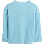GAP V-LS COZY WAFFLE CREW Dětské tričko, světle modrá, velikost 2Y