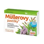 Müllerovy pastilky s jitrocelem a mateřídouškou bez cukru 36ks
