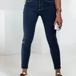 Spodnie damskie MODILINI jeansowe ciemnoniebieskie Dstreet