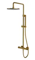 OMNIRES - Sprchový set s termostatom, priemer 25 cm, kefované zlato CT8044GLBROZ1