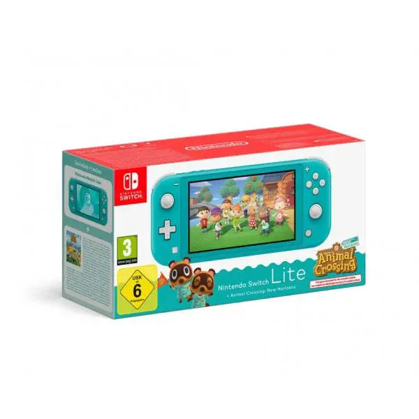 Nintendo Switch Lite Turquoise + ACNH bundle