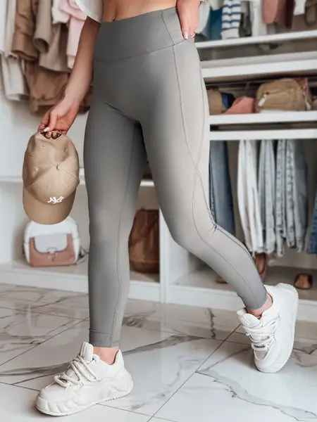 Legginsy damskie sportowe FITTATO ciemnoszare Dstreet