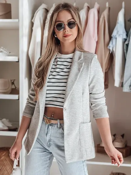 Dámská marynarka CLASSVENT jasnošedá