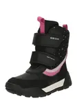 GEOX Snehule  sivá / ružová / svetloružová / čierna