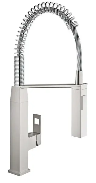 Grohe Eurocube - Dřezová baterie s flexibilním ramenem a sprškou, supersteel 31395DC0