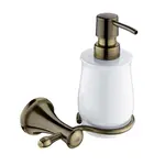 Nimco Lada - Dávkovač mýdla s držákem, bílá/mosaz LA 19031K-65