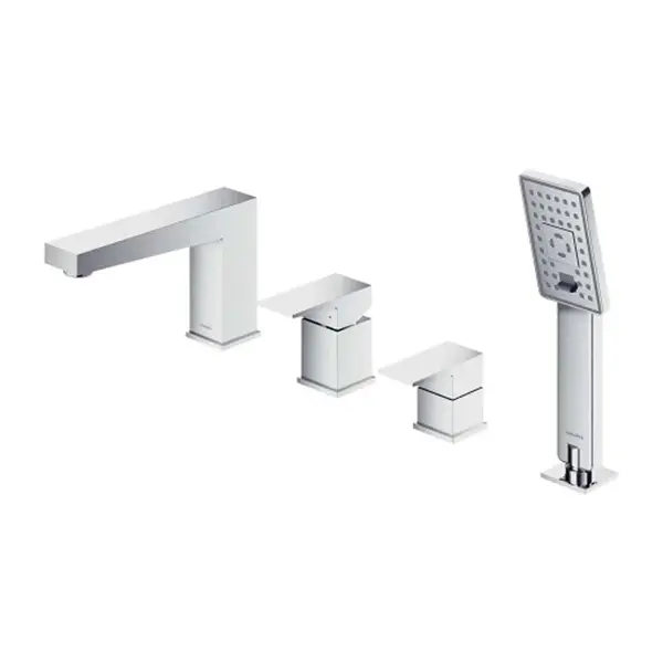 OMNIRES Fresh - Baterie na okraj vany, 4-otvorová instalace, 3 proudy, chrom FR7132CR