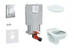 Grohe Uniset - Set předstěnové instalace, klozet Alpha se sedátkem, tlačítko Skate Cosmopolitan, chrom 38643SET-KD