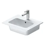 Duravit ME by Starck - Nábytkové umývadlo, 53x43 cm, 1 otvor na batériu, s WonderGliss, matná biela 23365332001