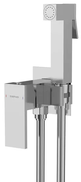 Sapho Cubemix - Bidetová baterie pod omítku, se sprškou, s tělesem, chrom CM040
