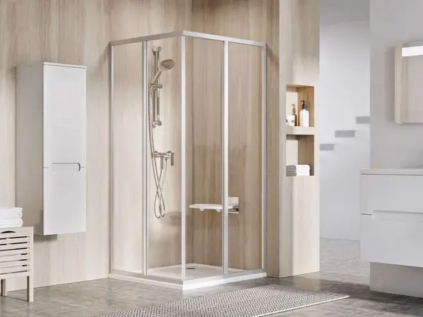Ravak Supernova - Sprchový kout 90x90 cm, satin/čiré sklo 14V70UO2Z1S