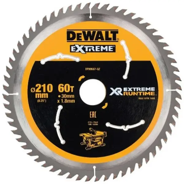 DeWALT Príslušenstvo - Pílový kotúč na drevo 210x30 mm, 60 zubov DT99567