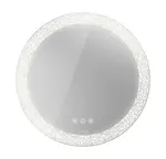 Duravit Happy D.2 Plus - Zrkadlo, priemer 70 cm, s LED osvetlením a vyhrievaním HP7485G00000000