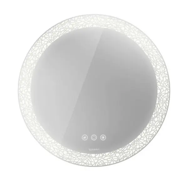 Duravit Happy D.2 Plus - Zrkadlo, priemer 70 cm, s LED osvetlením a vyhrievaním HP7485G00000000