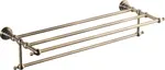 Sapho Diamond - Polička na ručníky s držákem, délka 60 cm, bronz 1318-14