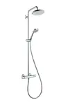 Hansgrohe Croma 220 - Sprchový set Showerpipe s termostatom, 22 cm, 4 prúdy, EcoSmart 9 l/min, chróm 27188000