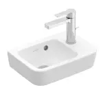 Villeroy & Boch O.novo - Umývadielko Compact 36x25 cm, s prepadom, 1 otvor na batériu vpravo, alpská biela 43433601
