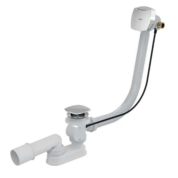 Alcadrain Odtokové soupravy - Vanová odtoková a přepadová souprava s napouštěním, pro silnostěnné vany, délka 1000 mm, chrom A565CRM2-100