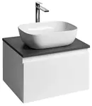 Aqualine Altair - Umývadlová skrinka 35x57x45 cm, 1 zásuvka, biela/antracit bridlica AI263-03