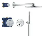 Grohe Precision SmartControl - Sprchový set s termostatom pod omietku, priemer 31 cm, 2 prúdy, chróm 34874000