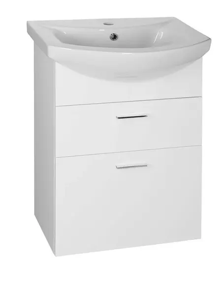 Aqualine Zoja - Umývadlová skrinka, 51x74x30 cm, 2x zásuvka, biela 51051A