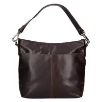 Dámska kožená kabelka Greenwood Stella - tmavo hnedá