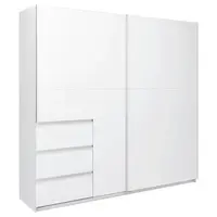 MID.YOU ŠATNÍ SKŘÍŇ S POSUVNÝMI DVEŘM, bílá, 215/210/61,5 cm
