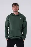 Nebbia Mikina přes hlavu s kapucí a přední kapsou 331, XL, tmavě zelená