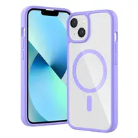 JP MagFit Clear MagSafe obal s N52 magnetem, iPhone 13 / 14, fialový