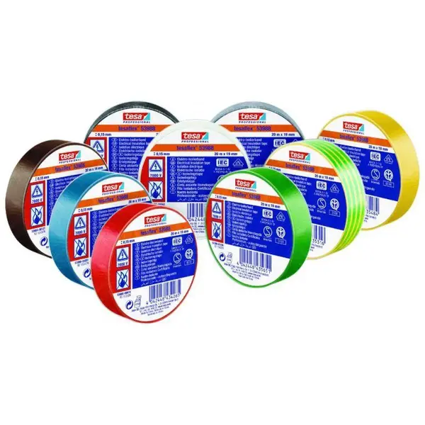 Páska elektroizolační PVC 53988, IEC, 20 m x 19 mm, žlutozelená, TESA