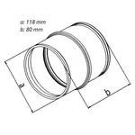 Spojka na flexo potrubí HSK, Ø 125 mm 0607