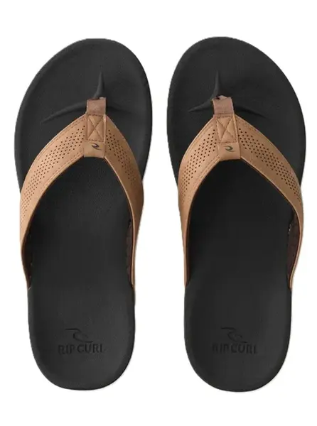 Rip curl pánské žabky Chiba Bloom Brown/Black | Černá | Velikost 46 EU