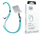 Univerzální šňůrka 3mk EasyClip, light modrá (černá)