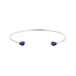 Flexi náramek z bílého zlata se safíry KLENOTA