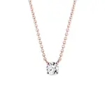 Náhrdelník z ružového zlata s briliantom KLENOTA