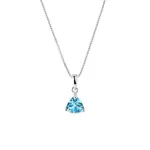 Prívesok z bieleho zlata s trojbokým topásom KLENOTA