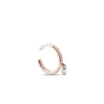 Moderná náušnice ear cuff s laboratórnym diamantom KLENOTA