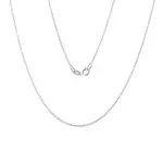 Dámska 60 cm retiazka rolo z bieleho 14 kt zlata KLENOTA