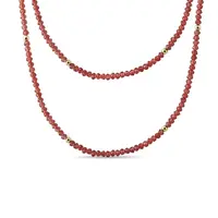 Náhrdelník z granátov v žltom zlate KLENOTA