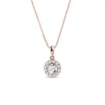 Zlatý halo náhrdelník s diamantmi KLENOTA