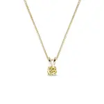 Náhrdelník ve žlutém zlatě se žlutým briliantem KLENOTA