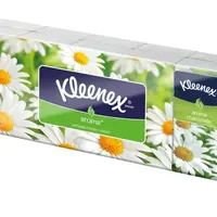 KLEENEX® Papírové kapesníky Family hanks - Camomile 10 x 10 ks