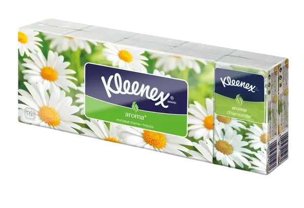 KLEENEX® Papírové kapesníky Family hanks - Camomile 10 ks