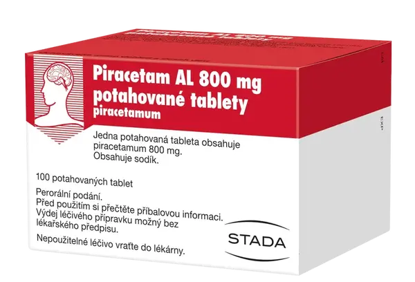 PIRACETAM AL 800 mg příznivě ovlivňuje funkci mozkových buněk 100 tablet