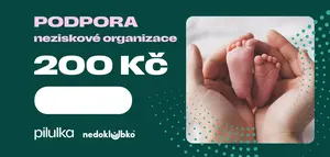 PILULKA Dobročinný poukaz na podporu organizace Nedoklubka 200 Kč