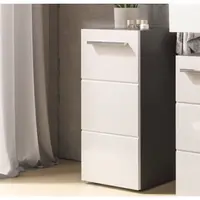 Koupelnová stojací skříňka Gloss, antracit/bílá lesk