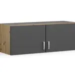 Skříňový nástavec Bremen, 91 cm, dub artisan/tmavě šedý